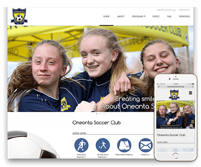 screenshot of oneontasoccerclub.org