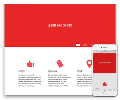 screenshot of upstatewebbuilders.net
